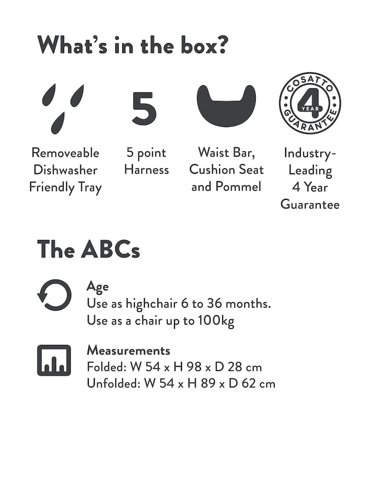 Cosatto Foxford Hall Waffle Highchair - Image 8 of 8