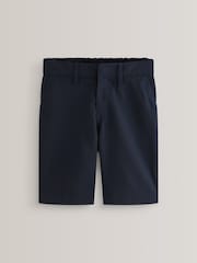 Navy Regular Waist Flat Front School Shorts (3-14yrs) - Image 1 of 6