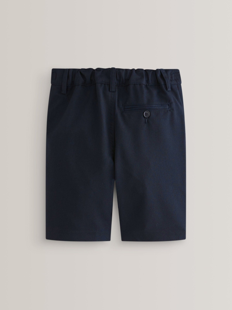 Navy Regular Waist Flat Front School Shorts (3-14yrs) - Image 2 of 6