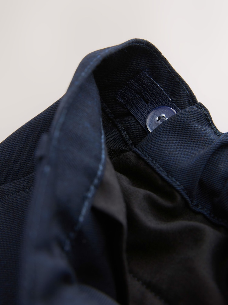 Navy Regular Waist Flat Front School Shorts (3-14yrs) - Image 5 of 6