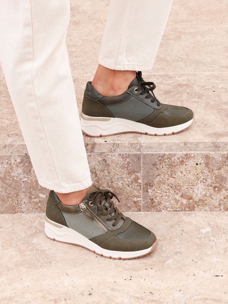 Verde - Zapatillas de deporte con detalle de cremallera lateral con cordones Luca de Linzi - Imagen 1 de 5 Verde - Zapatillas de deporte con detalle de cremallera lateral con cordones Luca de Linzi - Imagen 1 de 5