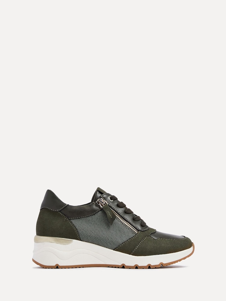 Verde - Zapatillas de deporte con detalle de cremallera lateral con cordones Luca de Linzi - Imagen 2 de 5 Verde - Zapatillas de deporte con detalle de cremallera lateral con cordones Luca de Linzi - Imagen 2 de 5