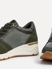 Verde - Zapatillas de deporte con detalle de cremallera lateral con cordones Luca de Linzi - Imagen 4 de 5