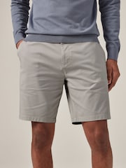 Light Grey Slim Fit Stretch Chinos Shorts - Image 1 of 8