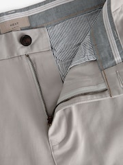 Light Grey Slim Fit Stretch Chinos Shorts - Image 5 of 8