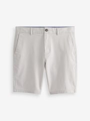 Light Grey Slim Fit Stretch Chinos Shorts - Image 6 of 8