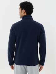 Threadbare Navy Blue Quarter Zip Fitness Fleece - Image 2 of 4