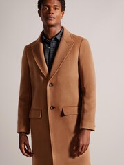 Ted Baker Blue Wilding Wool Blend Overcoat - Image 1 of 5