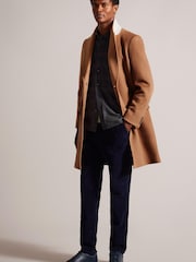 Ted Baker Blue Wilding Wool Blend Overcoat - Image 2 of 5