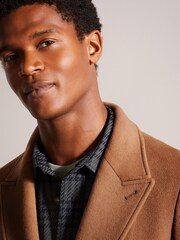 Ted Baker Blue Wilding Wool Blend Overcoat - Image 4 of 5