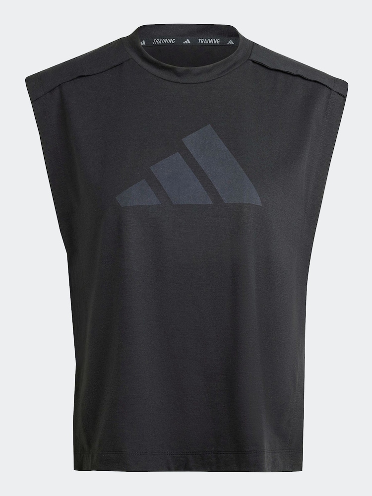 adidas Black Power Big Logo Tank Top - Image 6 of 6