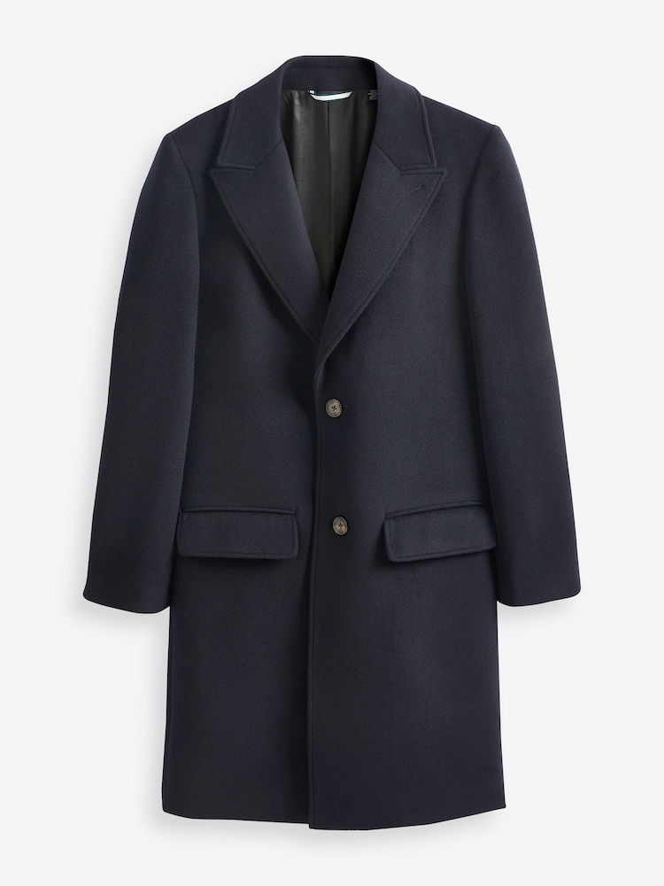 Ted Baker Blue Wilding Wool Blend Overcoat - Image 1 of 7
