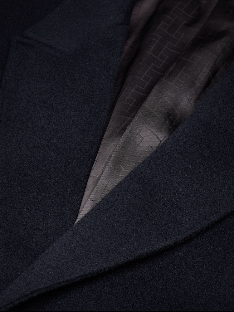 Ted Baker Blue Wilding Wool Blend Overcoat - Image 2 of 7