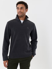 Threadbare Grey Quarter Zip Fitness Fleece - Image 2 of 5