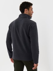 Threadbare Grey Quarter Zip Fitness Fleece - Image 3 of 5