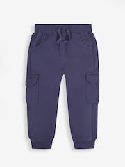 JoJo Maman Bébé Indigo Blue & Navy Blue 2-Pack Cargo Joggers - Image 2 of 11