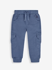 JoJo Maman Bébé Indigo Blue & Navy Blue 2-Pack Cargo Joggers - Image 3 of 11