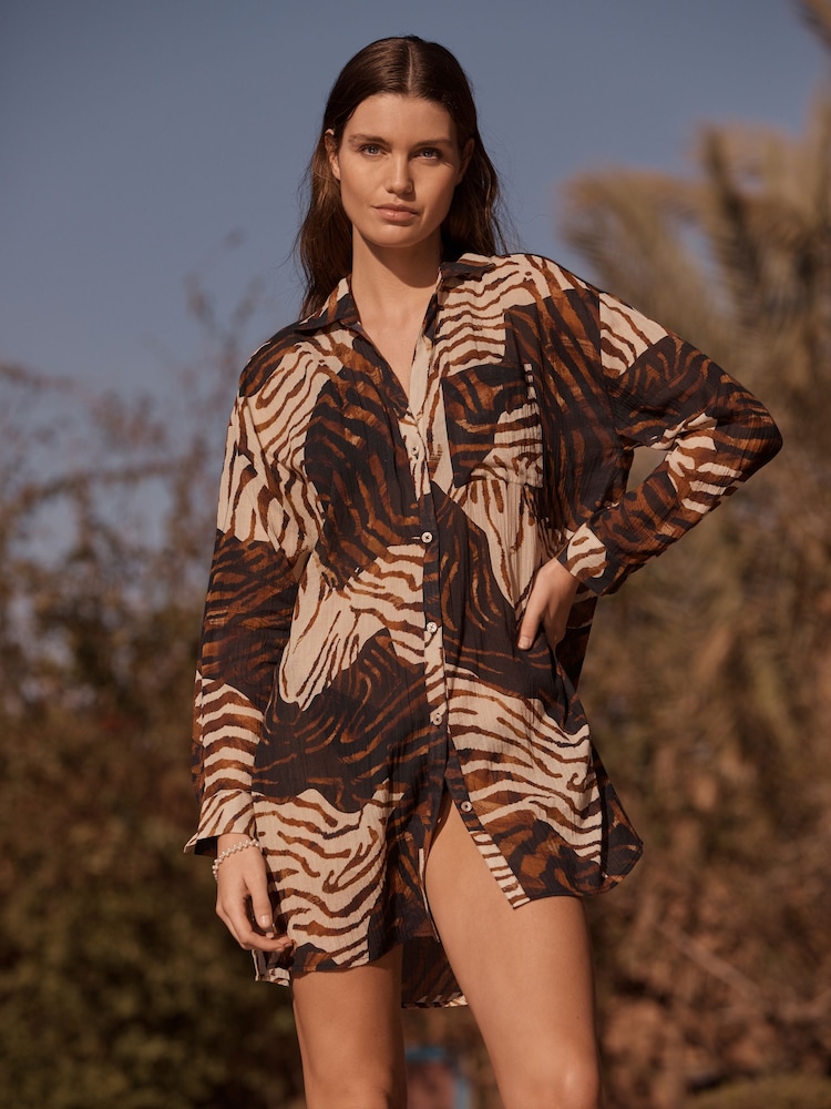 Animal Cotton Beach Shirt - Image 2 of 5