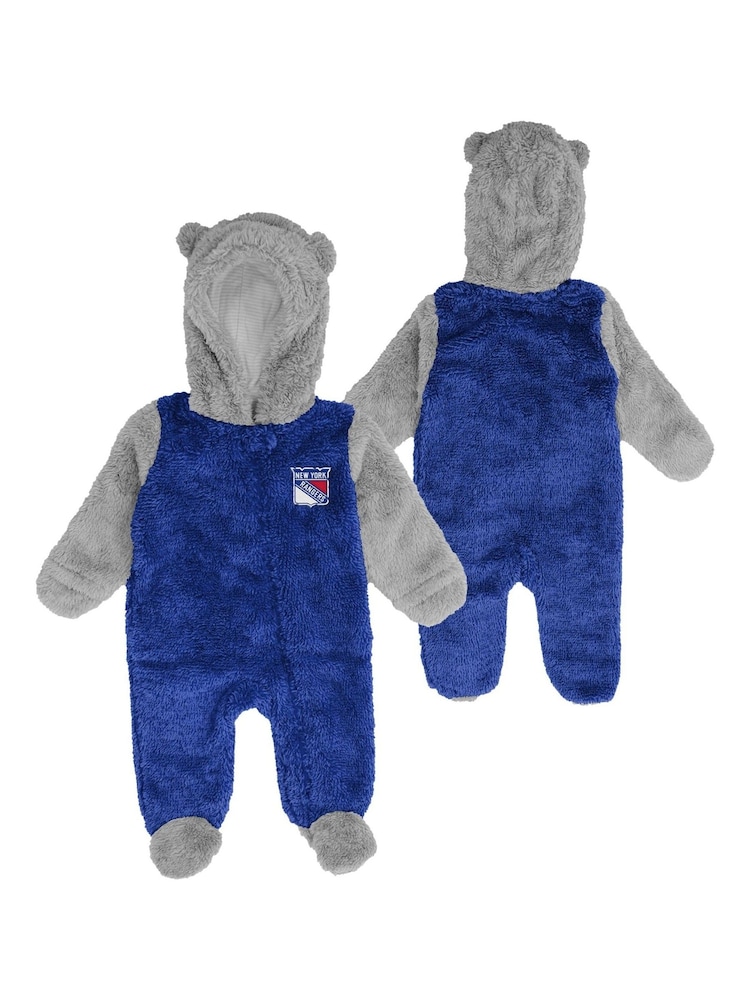 Fanatics Blue NHL New York Rangers Game Nap Teddy Fleece Onsie Newborn - Image 1 of 3