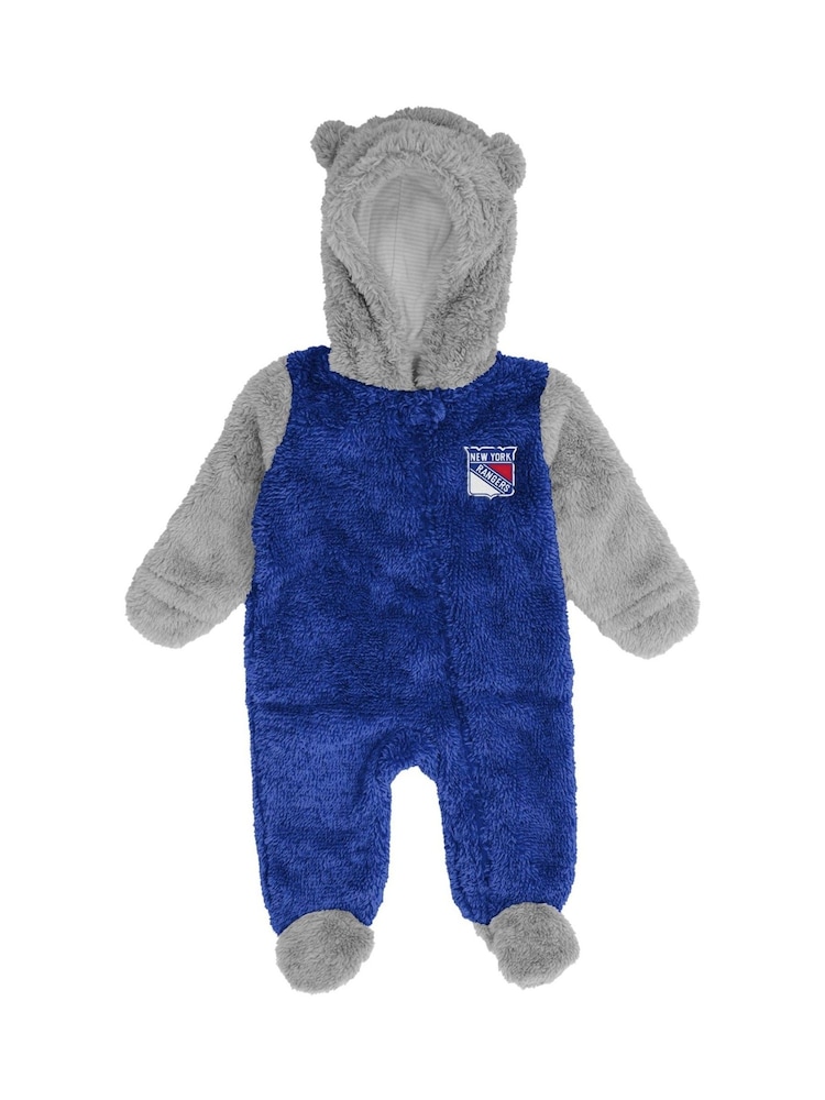 Fanatics Blue NHL New York Rangers Game Nap Teddy Fleece Onsie Newborn - Image 2 of 3