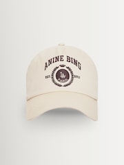 ANINE BING Cream Jeremy Baseball Cap Collegiate - Image 1 of 4