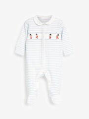 White Soldiers 3 Pack Embroidered Baby Sleepsuits (0-2yrs) - Image 2 of 8