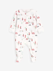 White Soldiers 3 Pack Embroidered Baby Sleepsuits (0-2yrs) - Image 4 of 8
