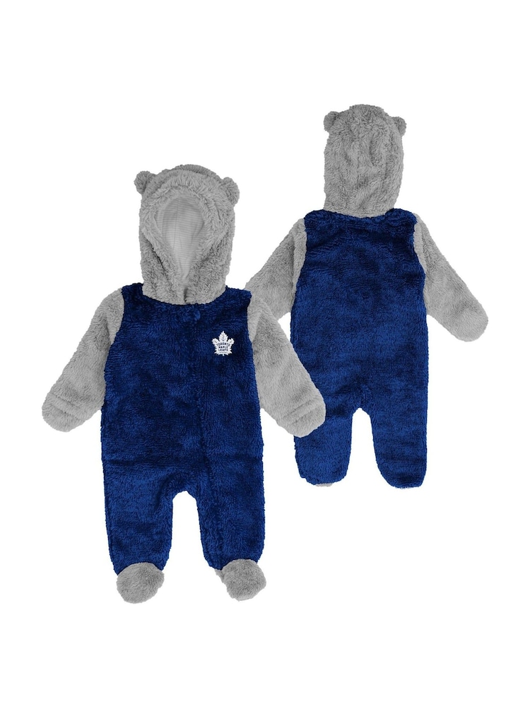 Fanatics Blue NHL Toronto Maple Leafs Game Nap Teddy Fleece All-In-One Newborn - Image 1 of 3