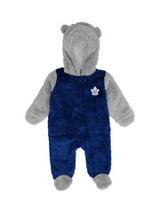 Fanatics Blue NHL Toronto Maple Leafs Game Nap Teddy Fleece All-In-One Newborn - Image 2 of 3
