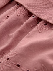 Pink Pretty Ruffle Tiered Sweatshirt Overlay Smock Dress - Image 6 of 6
