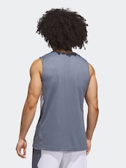 adidas Grey 3G Speed Reversible Basketball Aeroready Tank Top - Image 2 of 5