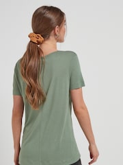 Green Khaki Slouch V-Neck T-Shirt - Image 2 of 4