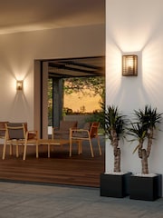 Eglo Black Alamonte 3 Caged Outdoor Wall Light - Image 1 of 4