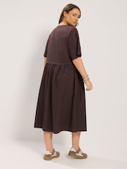 Maro - Rochie midi din poplin Yours Curve 2 in 1 - Imaginea 3 din 6