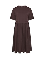 Maro - Rochie midi din poplin Yours Curve 2 in 1 - Imaginea 5 din 6