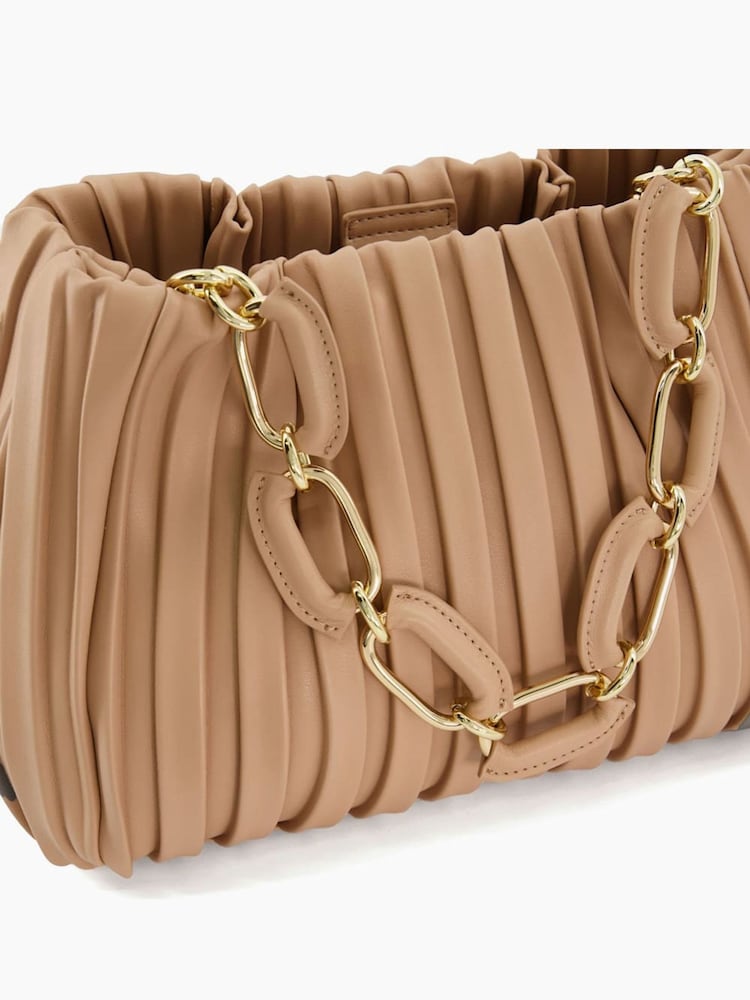 Dune London Pink Medium Dominie Pleat Slouch Bag - Image 5 of 5