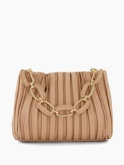 Dune London Pink Medium Dominie Pleat Slouch Bag - Image 7 of 9
