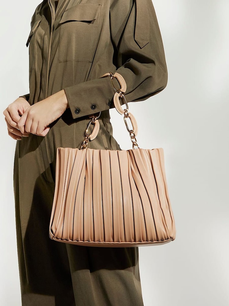 Dune London Pink Medium Dominie Pleat Slouch Bag - Image 9 of 9 Dune London Pink Medium Dominie Pleat Slouch Bag - Image 9 of 9