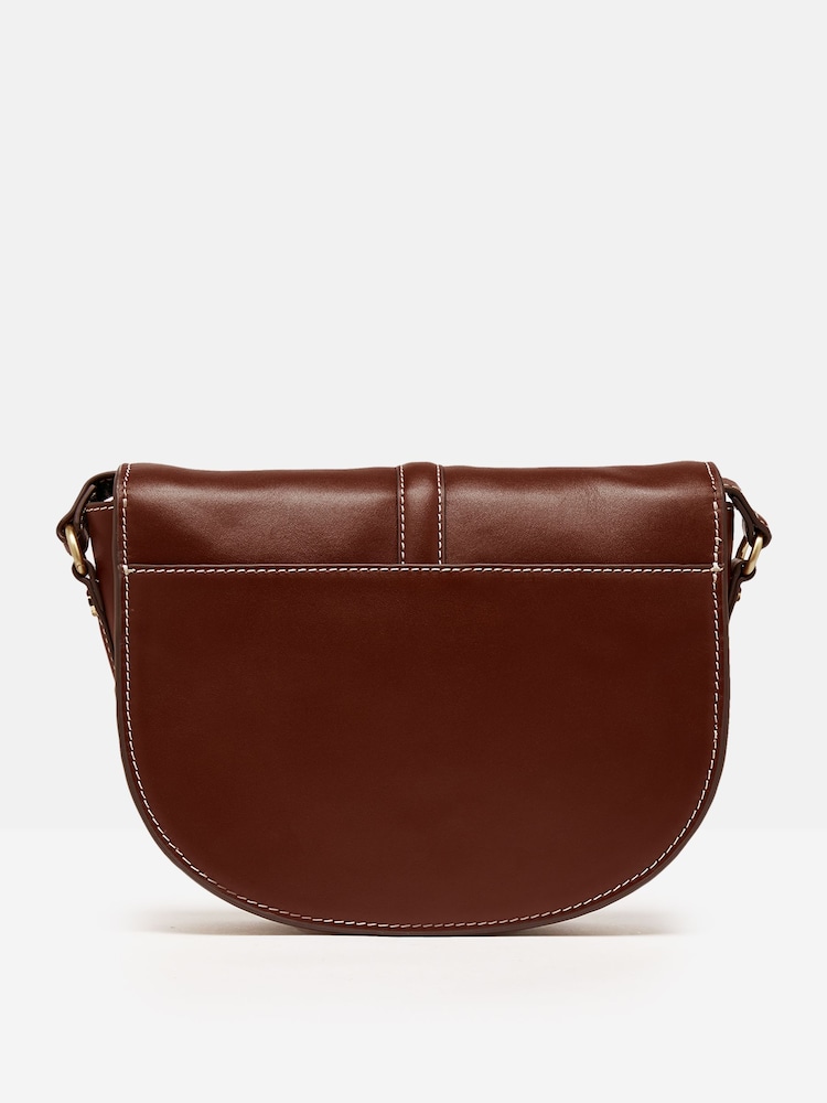 Joules Tan Brown Soft Leather Cross Body Bag - Image 2 of 7