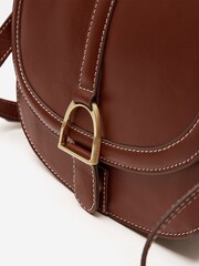 Joules Tan Brown Soft Leather Cross Body Bag - Image 4 of 7