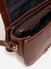 Joules Tan Brown Soft Leather Cross Body Bag - Image 5 of 7