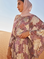 Pink Occasion Metallic Long Sleeve Dress - Image 3 of 8
