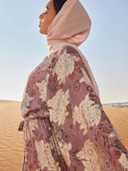 Pink Occasion Metallic Long Sleeve Dress - Image 4 of 8