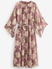 Pink Occasion Metallic Long Sleeve Dress - Image 7 of 8