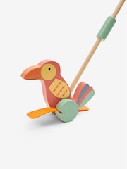 JoJo Maman Bébé Parrot Wooden Push-Along Toy - Image 2 of 2