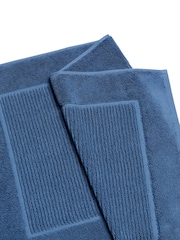 Christy Deep Sea Blue Supreme 1000GSM 100% Cotton Bath Mat - Image 2 of 2