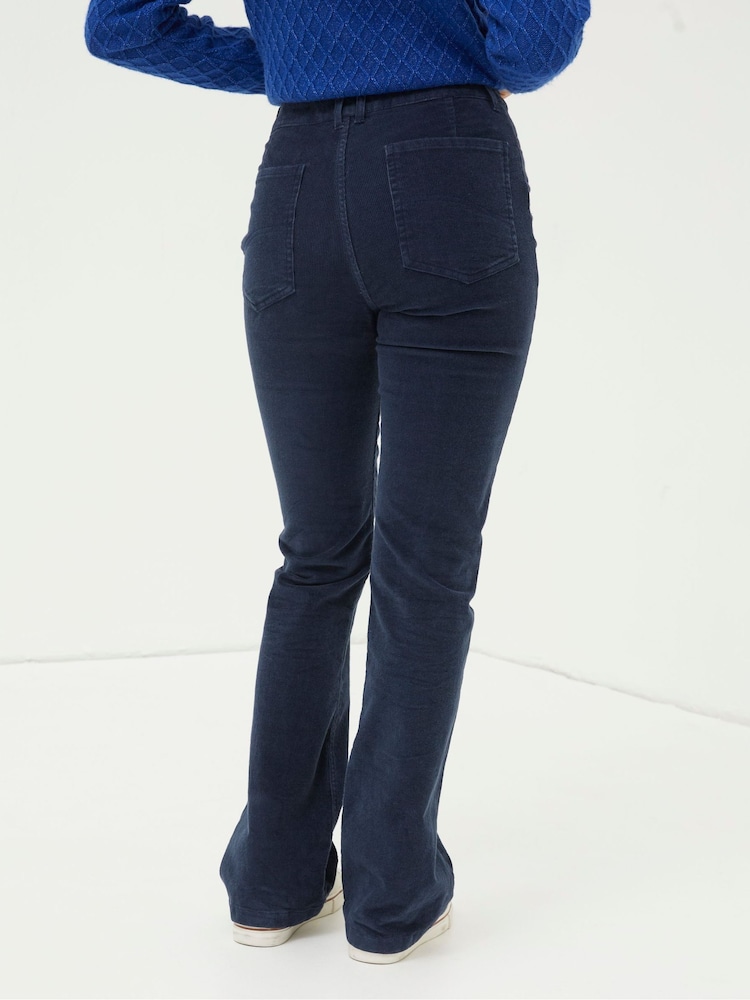FatFace Blue Fly Flare Corduroy Trousers - Image 2 of 5