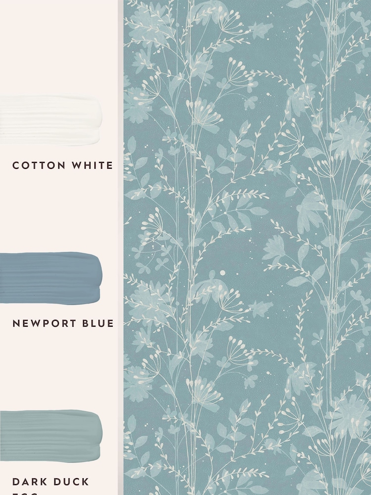 Laura Ashley Pale Newport Blue Fennelton 10M Wallpaper - Image 4 of 4