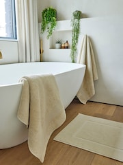 Christy Natural Beige Organic Cotton 850GSM Bath Mat - Image 1 of 3