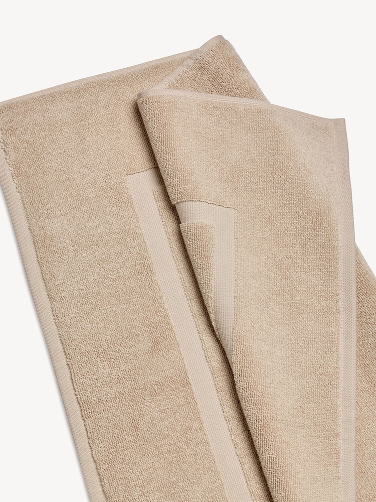Christy Natural Beige Organic Cotton 850GSM Bath Mat - Image 3 of 3